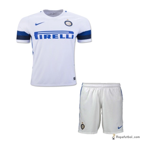 Camiseta Inter de Milán Replica Segunda Ropa Niños 2016/17 Blanco